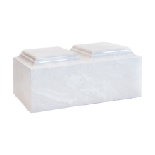 MacKenzie Companion Urn+Vault® for Ashes - Cultured Marble - White