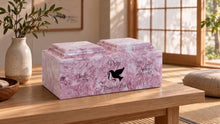 MacKenzie Companion Urn for Ashes - Cultured Marble - Wild Rose