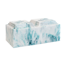 MacKenzie Companion Urn+Vault® for Ashes - Cultured Onyx - Teal