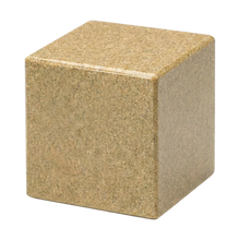 MacKenzie Small Cube Urn+Vault® for Ashes - Cultured Granite - Golden Sand