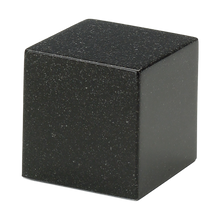 MacKenzie Small Cube Urn+Vault® for Ashes - Cultured Granite - Orca Black