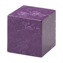 MacKenzie Small Cube Urn+Vault® for Ashes - Cultured Marble - Amethyst
