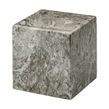 MacKenzie Small Cube Urn+Vault® for Ashes - Cultured Marble - Cashmere Gray