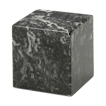 MacKenzie Small Cube Urn+Vault® for Ashes - Cultured Marble - Ebony