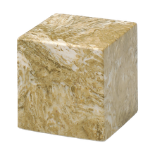 MacKenzie Small Cube Urn+Vault® for Ashes - Cultured Marble - Neptune
