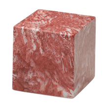 MacKenzie Small Cube Urn+Vault® for Ashes - Cultured Marble - Rose