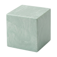 MacKenzie Small Cube Urn+Vault® for Ashes - Cultured Marble - Seafoam Green