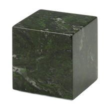 MacKenzie Small Cube Urn+Vault® for Ashes - Cultured Marble - Verde