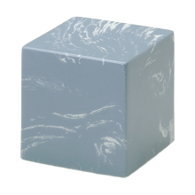 MacKenzie Small Cube Urn+Vault® for Ashes - Cultured Marble - Wedgewood