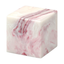 MacKenzie Small Cube Urn+Vault® for Ashes - Cultured Onyx - Ruby