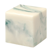MacKenzie Small Cube Urn+Vault® for Ashes - Cultured Onyx - Teal
