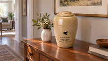 MacKenzie Grecian Urn for Ashes - Cultured Granite - Golden Sand