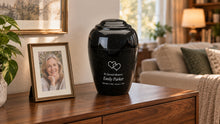 MacKenzie Grecian Urn for Ashes - Cultured Granite - Orca Black