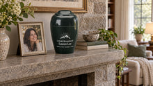 MacKenzie Grecian Urn for Ashes - Cultured Granite - Sea Holly Green