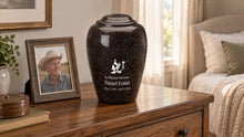 MacKenzie Grecian Urn for Ashes - Cultured Granite - Vintage Red