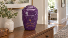 MacKenzie Grecian Urn for Ashes - Cultured Marble - Amethyst