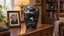 MacKenzie Grecian Urn for Ashes - Cultured Marble - Ebony