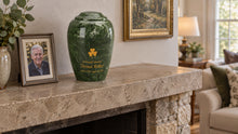 MacKenzie Grecian Urn for Ashes - Cultured Marble - Emerald