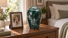 MacKenzie Grecian Urn for Ashes - Cultured Marble - Evergreen