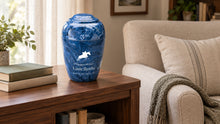 MacKenzie Grecian Urn for Ashes - Cultured Marble - Mystic Blue