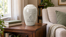 MacKenzie Grecian Urn for Ashes - Cultured Marble - Silver Gray