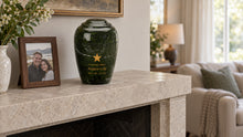 MacKenzie Grecian Urn for Ashes - Cultured Marble - Verde