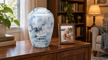 MacKenzie Grecian Urn for Ashes - Cultured Onyx - Sapphire