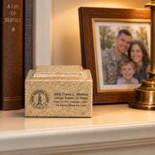 MacKenzie Keepsake Urn for Ashes - Cultured Granite - Golden Sand