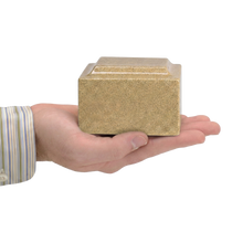 MacKenzie Keepsake Urn+Vault® for Ashes - Cultured Granite - Golden Sand