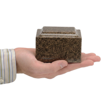 MacKenzie Keepsake Urn+Vault® for Ashes - Cultured Granite - Kodiak Brown