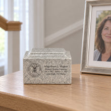 MacKenzie Keepsake Urn for Ashes - Cultured Granite - Mist Gray