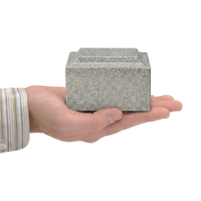 MacKenzie Keepsake Urn+Vault® for Ashes - Cultured Granite - Mist Gray