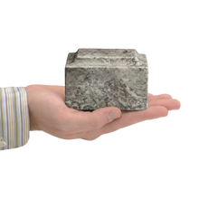 MacKenzie Keepsake Urn+Vault® for Ashes - Cultured Marble - Cashmere Gray