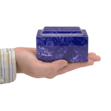 MacKenzie Keepsake Urn+Vault® for Ashes - Cultured Marble - Cobalt
