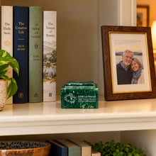 MacKenzie Keepsake Urn for Ashes - Cultured Marble - Emerald