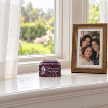 MacKenzie Keepsake Urn for Ashes - Cultured Marble - Merlot