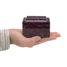 MacKenzie Keepsake Urn+Vault® for Ashes - Cultured Marble - Merlot