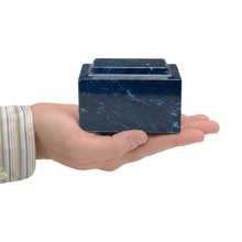 MacKenzie Keepsake Urn+Vault® for Ashes - Cultured Marble - Navy