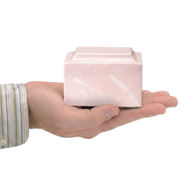 MacKenzie Keepsake Urn+Vault® for Ashes - Cultured Marble - Pink