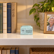MacKenzie Keepsake Urn for Ashes - Cultured Marble - Seafoam Green