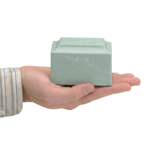 MacKenzie Keepsake Urn+Vault® for Ashes - Cultured Marble - Seafoam Green
