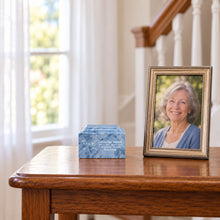 MacKenzie Keepsake Urn for Ashes - Cultured Marble - Sky Blue