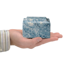 MacKenzie Keepsake Urn+Vault® for Ashes - Cultured Marble - Sky Blue