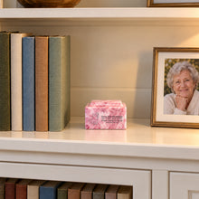 MacKenzie Keepsake Urn for Ashes - Cultured Marble - Wild Rose