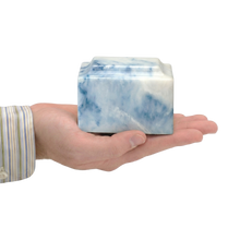 MacKenzie Keepsake Urn+Vault® for Ashes - Cultured Onyx - Sapphire