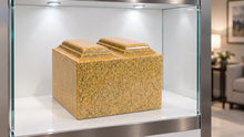 MacKenzie Niche Companion Urn for Ashes - Cultured Granite - Golden Sand