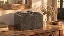 MacKenzie Niche Companion Urn for Ashes - Cultured Granite - Kodiak Brown