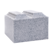 MacKenzie Niche Companion Urn+Vault® for Ashes - Cultured Granite - Mist Gray