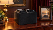 MacKenzie Niche Companion Urn for Ashes - Cultured Granite - Orca Black