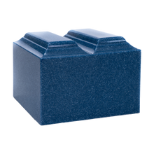 MacKenzie Niche Companion Urn+Vault® for Ashes - Cultured Granite - Paradise Blue